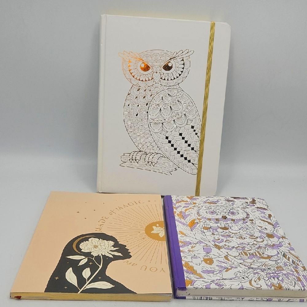 Owl and Floral Journals Set